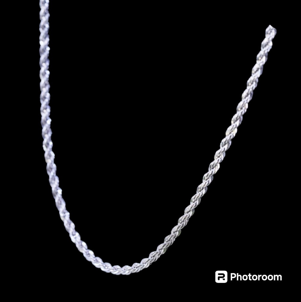 Twisted Herringbone Sterling Silver 20" Necklace